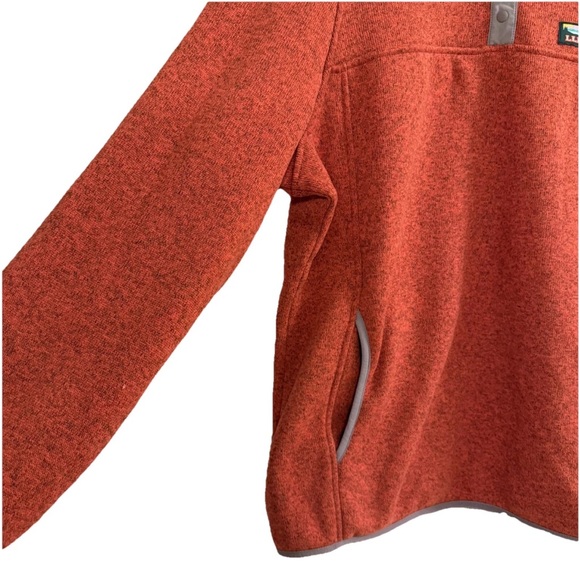 LL Bean Men's Pullover Sweater Fleece XL REG Slightly Fitted Red Chestnut 298050 - Picture 7 of 10